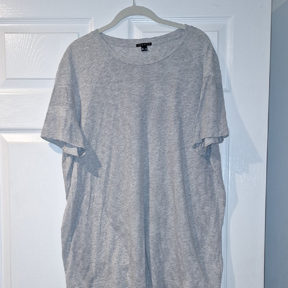 Theory Light Gray Short Sleeve Tee